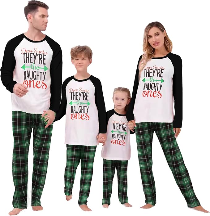 Awoscut Christmas Family Matching Pajamas Christmas Pjs Holiday Nightwear by Awoscut