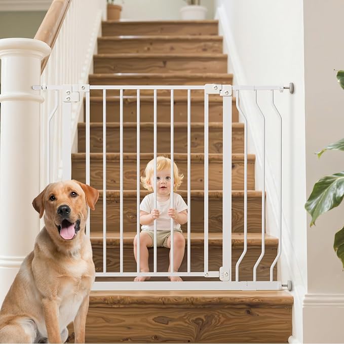 Baby Gate for Stairs, Baby Safety Essentials, Auto Close Gate for Doorways by Mutak
