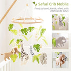 let's make Baby Mobile for Crib Safari Nursery Mobile Handmade Jungle Baby - Image 2