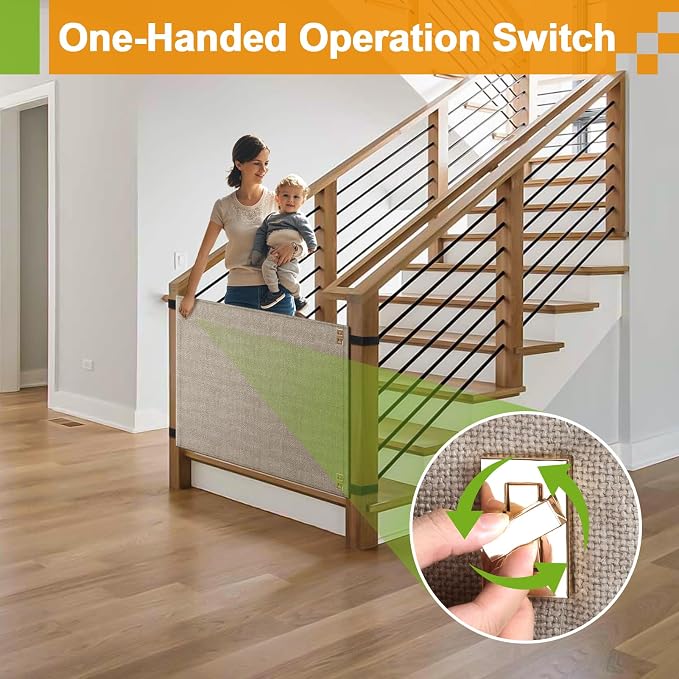Baby Fabric Gate for Stairs Banisters - Image 4