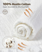 Lictin 8-Pack Muslin Baby Bibs - Image 4