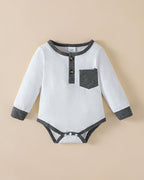 NZRVAWS Newborn Baby Boy Clothes Long Sleeve Romper Pant Set Hat 2-Pack Infant - Image 3