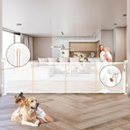 200.1" Retractable Baby Gate Extra Wide, Mesh Gate Long Child Gate Pet Gate by Dueelala