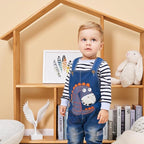 Cute Baby Boy Clothes Suit Toddler Boys' Striped long Sleeve T-Shirt+Denim - Image 4