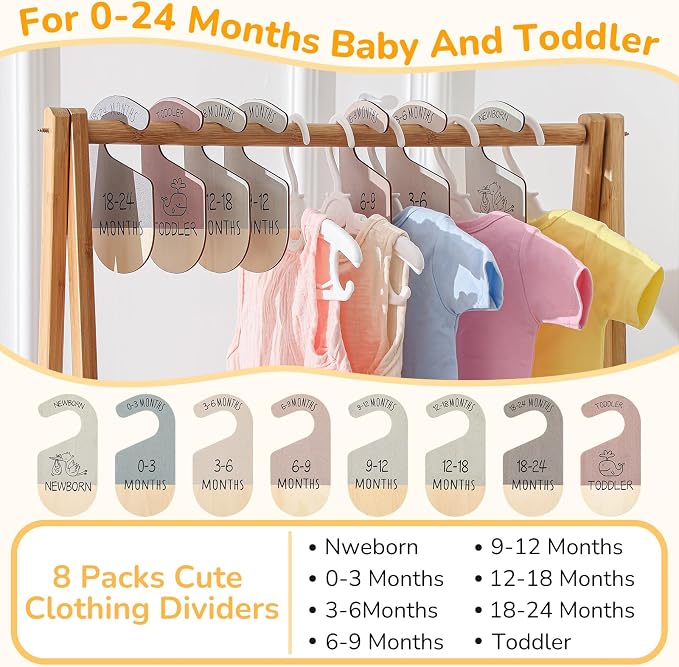 Hsei 30 Packs Baby Hangers for Nursery Closet - Image 3