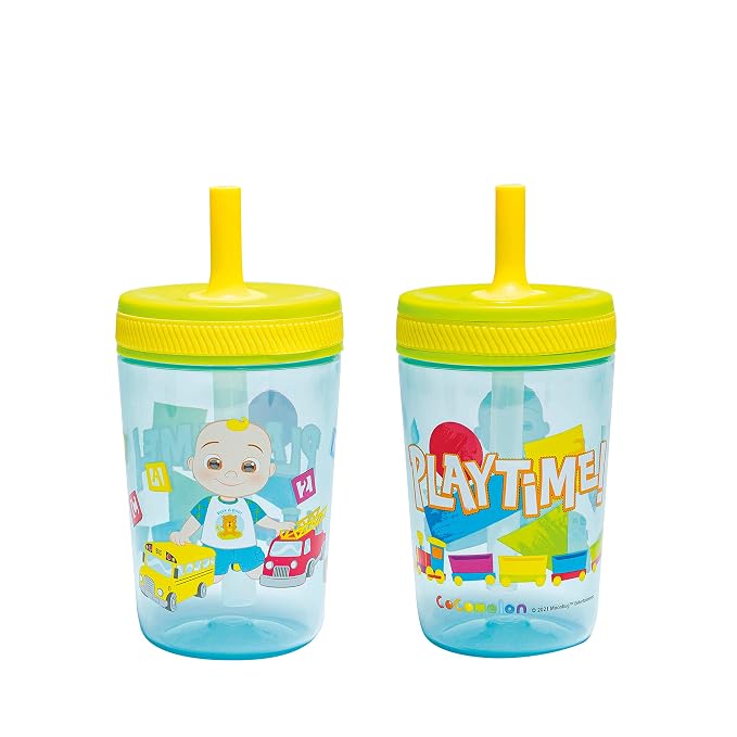 Zak Designs 15oz Cocomelon Kelso Tumbler Set, Leak-Proof Screw-On Lid by ZakDesigns