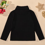 DEFAHN 2 Pack Toddler Unisex Solid Turtleneck T-Shirt Long Sleeve Ribbed - Image 6