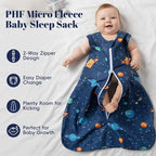 PHF Warm Micro-Fleece Baby Sleep Sack 0-6 Months, Soft Baby Wearable Blanket - Image 2