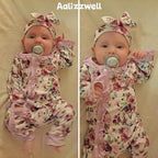 Aalizzwell Baby Girls Romper Outfit Fall Winter Clothes - Image 2