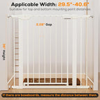29.5-40.6" Baby Gate for Stairs, Baby Safety Essentials, Auto Close Gate for - Image 3