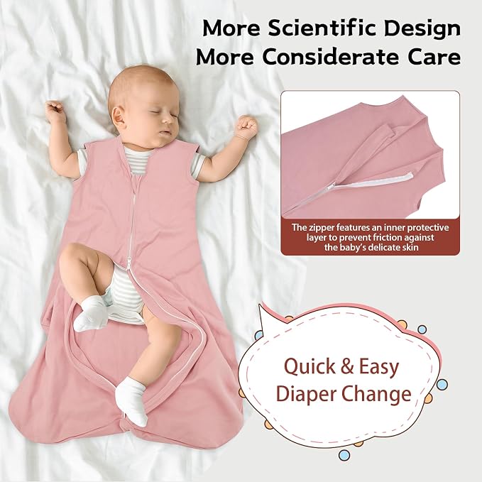 Baby Sleep Sack 12-18 Months Baby Wearable Blanket 100% Cotton TOG 0.5 2-Way - Image 6