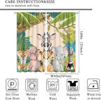 Animals Curtains Colorful Forest Cartoon Cute Zebra Tiger Elephant - Image 2
