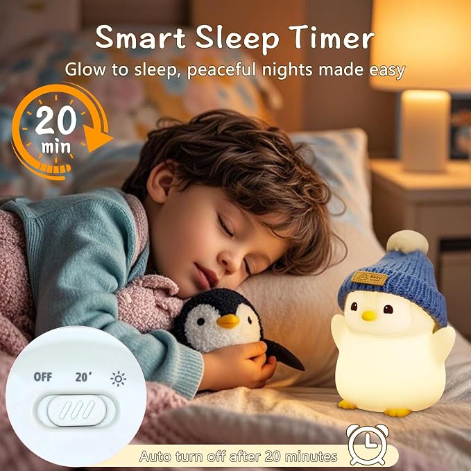 Penguin Night Light for Kids, Adorable Penguin Lamp - Image 3