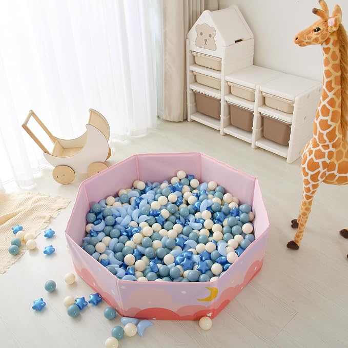 GOGOSO Ball Pit Balls Stars Moon Shapes Plastic Pitballs - Image 6