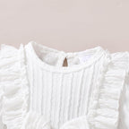 Happy Town Baby Girl Romper Infant Fall Winter Clothes Ruffle Sweater Long - Image 6
