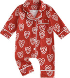 Balaflyie Baby Girl Button Down Pajamas Romper One-Piece Jumpsuit Long Sleeve by Balaflyie
