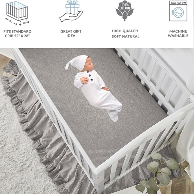 Brandream Crib Bedding Set 3 Pieces Ultra Soft 100% Cotton Bohemian Neutral - Image 4