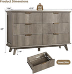QUW Fluted Dresser for Bedroom - Image 3