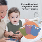 8-Pack Organic Baby Bibs for Boys, Girls - Image 5