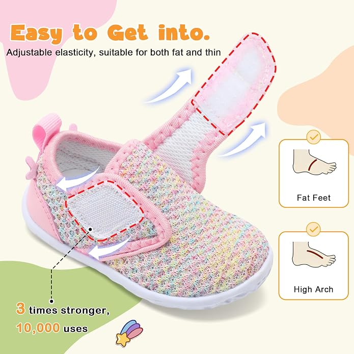 FEETCITY Baby Walking Shoes Barefoot Baby Shoes Infant Sneakers Newborn Crib - Image 2