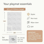 Lillefolk Baby Play Mat for Floor – 6x8ft Vintage Gray | Soft Non Toxic Premium - Image 9