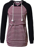 GINKANA Women's Nursing Hoodie Sweatshirt Long Sleeves Breastfeeding Maternity - Image 2