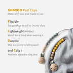 SAMiGO Pacifier Clips Holders Silicone Paci Binky Clips - Image 3
