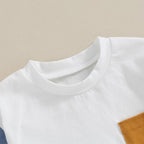 Rtnnsbbfcm Newborn Baby Boy Summer Clothes Short Sleeve Color Block Front - Image 4