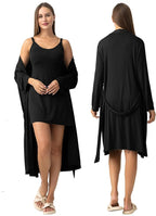 SUNNYBUY Women's Nursing Nightgown Maternity Robe Set, 3 in 1 Labor Delivery - Image 4