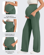 G4Free Maternity Pants Over The Belly Yoga Dress Work Pregnancy Pants Stretchy - Image 7