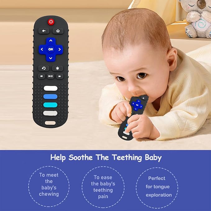Baby Teething Toys, Food Grade Silicone Remote Control Teether - Image 4