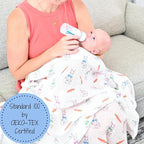LollyBanks Swaddle Blanket, 100% Cotton Muslin Swaddle Blankets, Neutral - Image 2