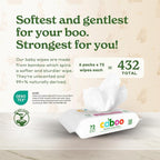 Caboo Baby Wipes, Made with Bamboo Viscose, Certified Made Safe Ingredients - Image 2