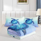QOOMO Turtle Comforter Full Size, Ocean Bedding Set - Image 4