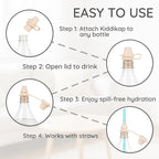 Original Water Bottle Topper for Toddlers – 100% Silicone Sippy Top Spout - Image 7