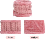 Duoyeree Baby Winter Hat Scarf Glove Beanie Set Girls Boys Pom Pom Knitted - Image 4