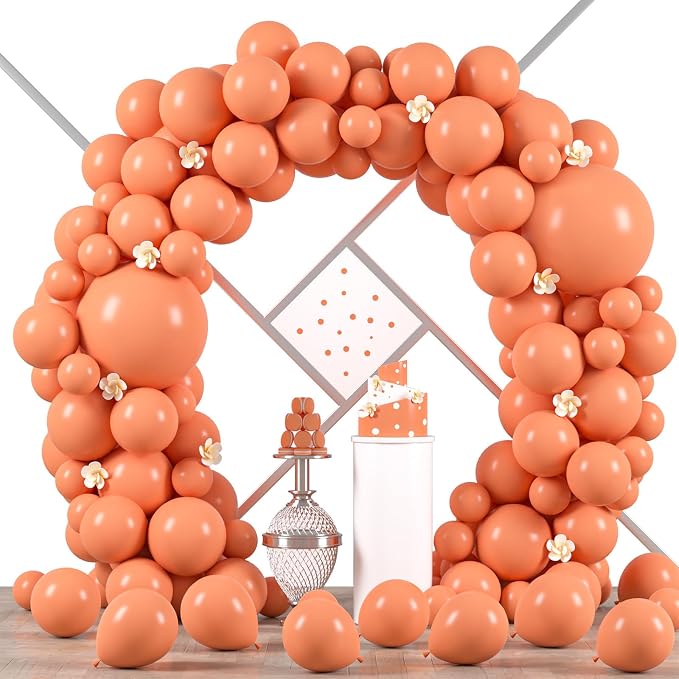 90pack Peach Balloons Different Size 18/12/10/5 Inch Peach Balloon Garland Arch by Voircoloria