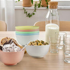 10oz Wheat Straw Bowls Set of 6, Unbreakable Ice Cream Bowl Sets - Image 6