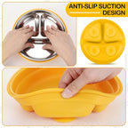 Nuogo 3 Pcs Stainless Steel Baby Suction Plates - Image 6