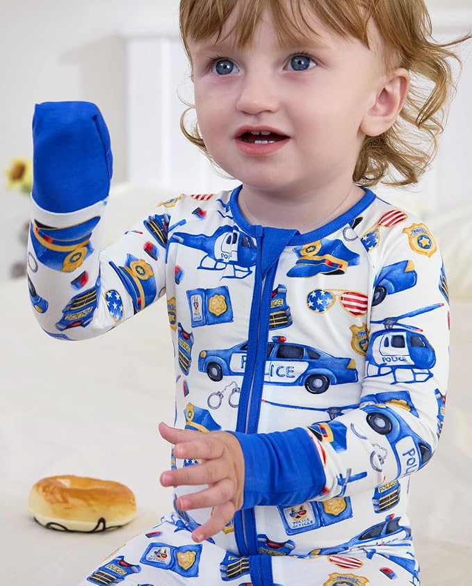 Bamboo Viscose Baby Convertible Footie Pajama, Zipper Pajamas - Image 3