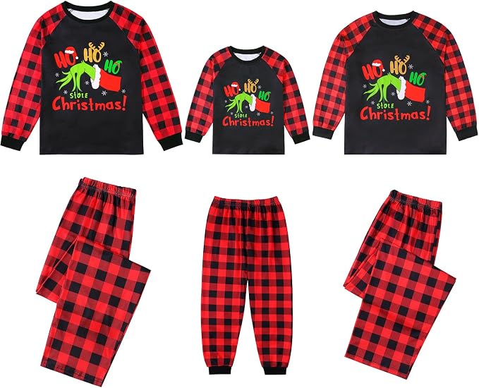 Weixinbuy Family Pajamas Set Christmas Pjs Matching Clothes Pajamas - Image 2