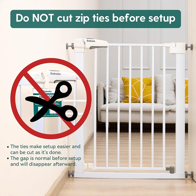 Babelio Baby Gate for Doorways and Stairs, Easy Install, Pressure Mounted - Image 5
