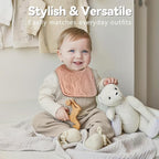 Muslin Baby Bibs for Unisex Boys Girls, Cotton Drool Bibs, Adjustable Newborn - Image 2