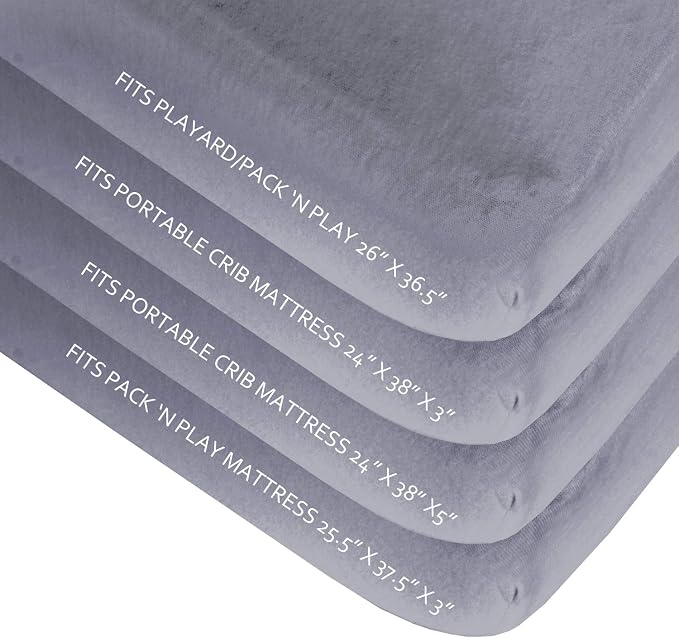 4-Pack Fitted Pack and Play Sheets - Image 6
