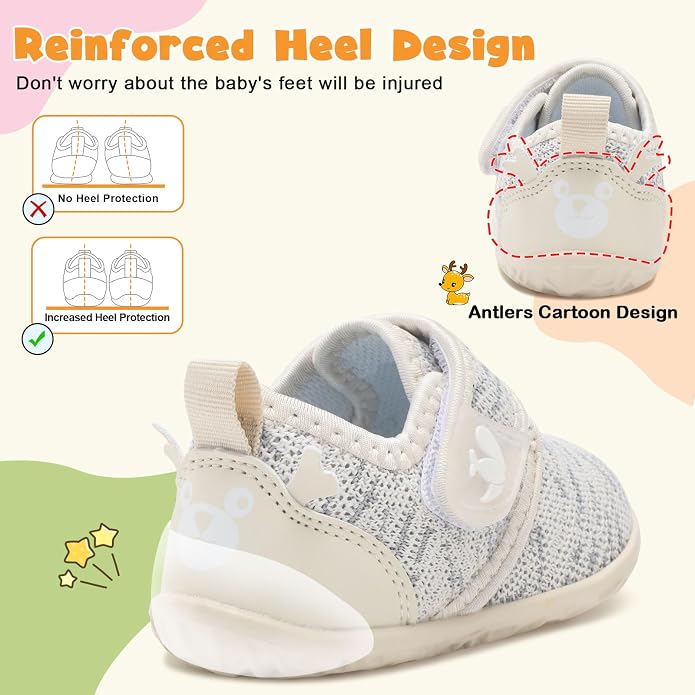 FEETCITY Baby Walking Shoes Barefoot Baby Shoes Infant Sneakers Newborn Crib - Image 3