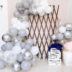 90pack Gray Balloons Different Size 18/12/10/5 Inch Pastel Grey Balloon Garland - Image 7