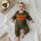 Newborn Infant Baby Boy Halloween Outfit Little Pumpkin Embroidery Romper - Image 4