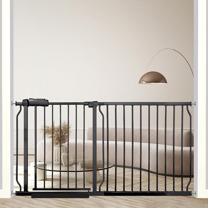 57.5-62 Inch Extra Wide Baby Gate, Auto Close Safety Gate by Ghthes+Felle