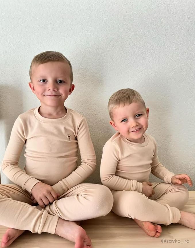 moimoln 6M-8Y Modal Cotton Solid Soft Breathable Baby Toddler Boys Girls Snug - Image 3