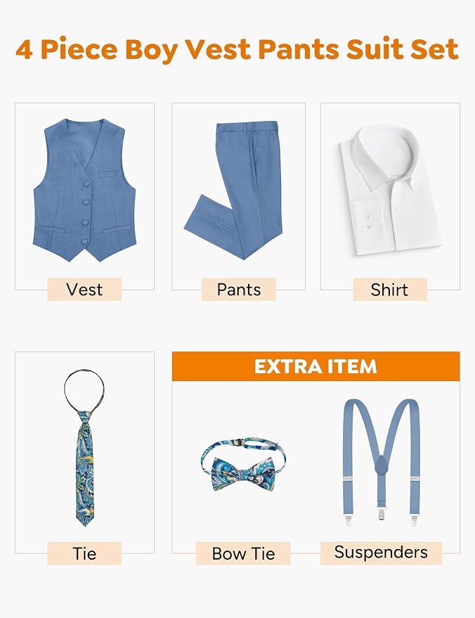 ELPA ELPA Boys' Formal Suit Set, - Image 2